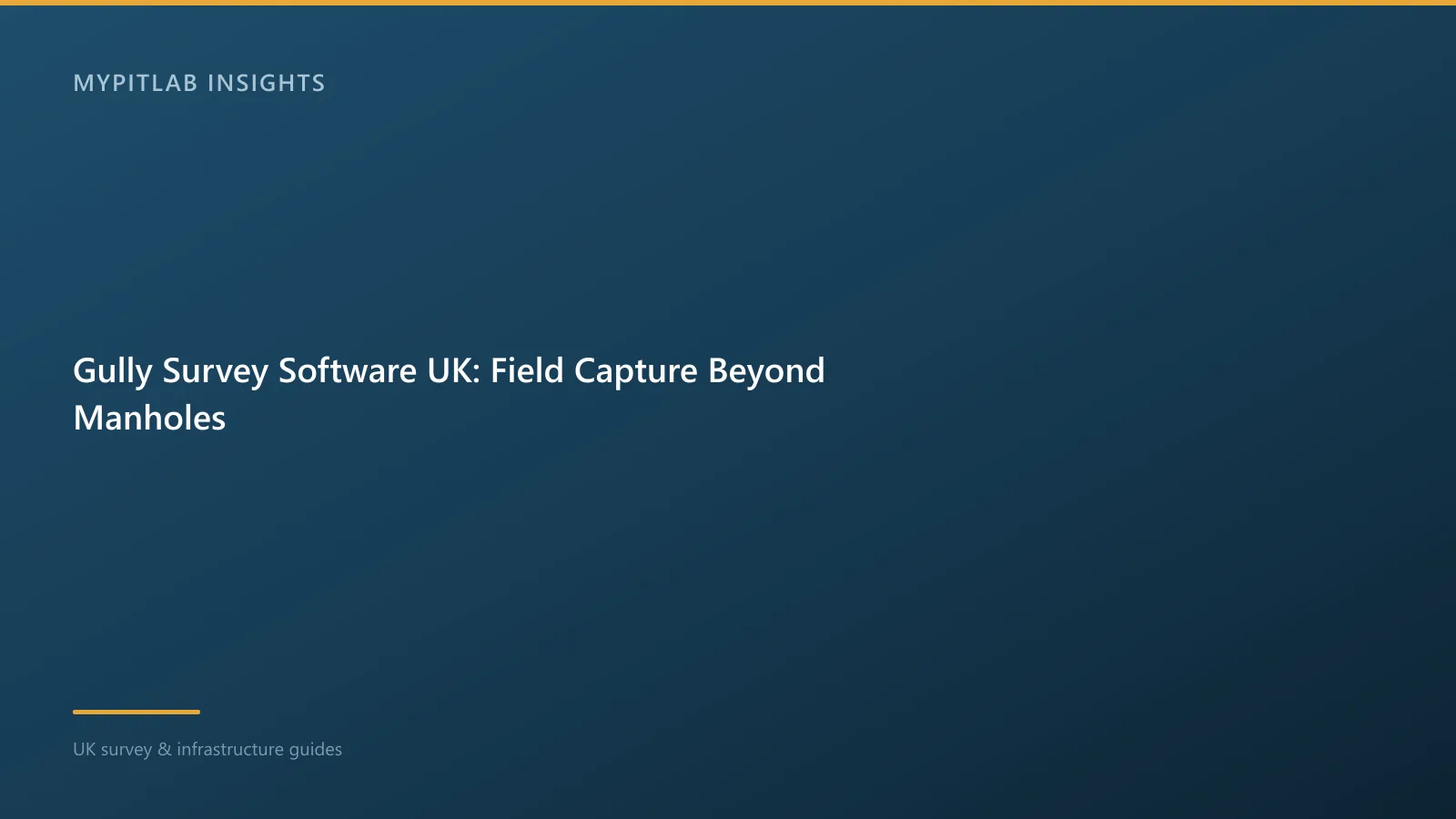 Gully Survey Software UK: Field Capture Beyond Manholes
