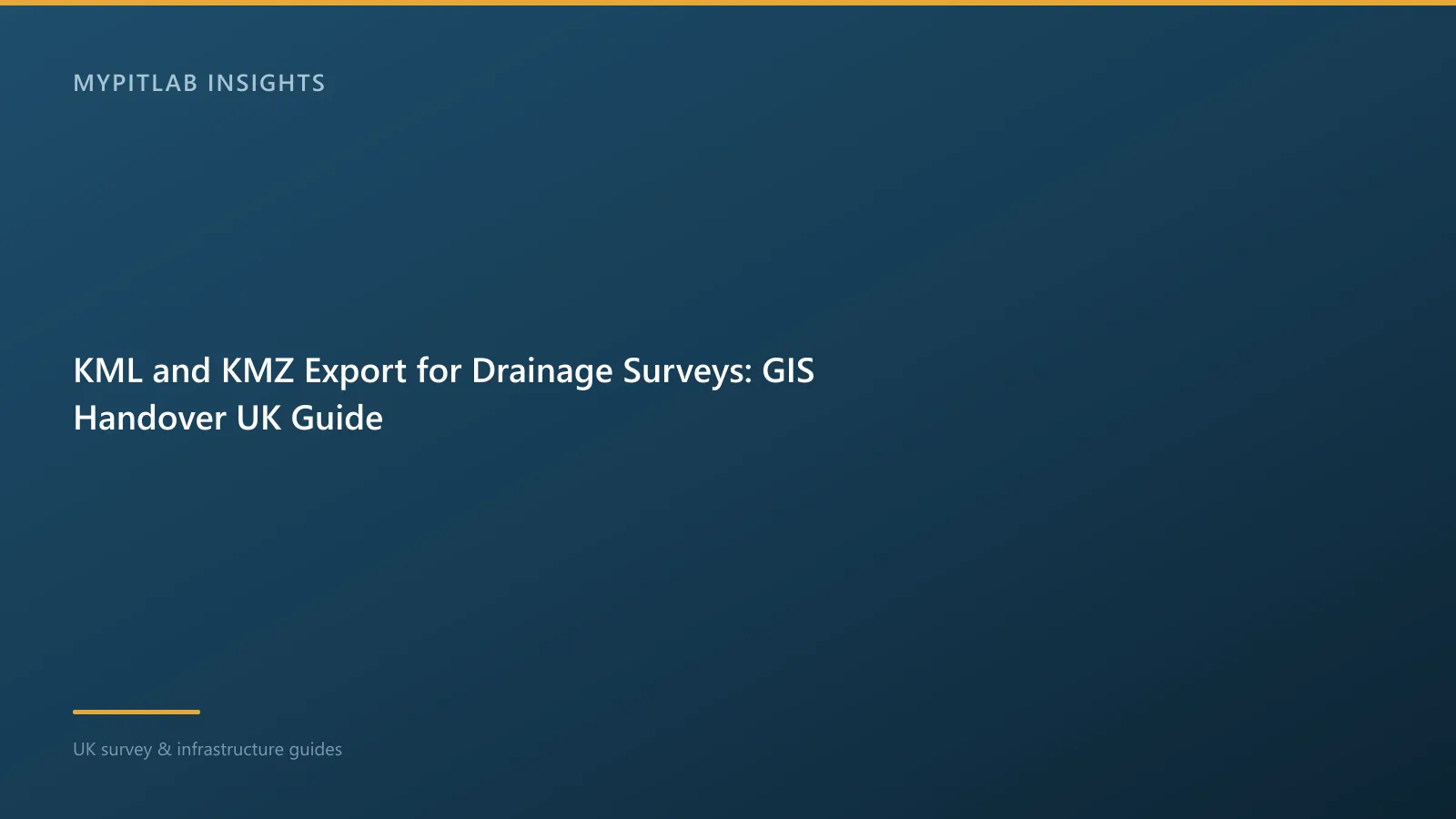 KML and KMZ Export for Drainage Surveys: GIS Handover UK Guide
