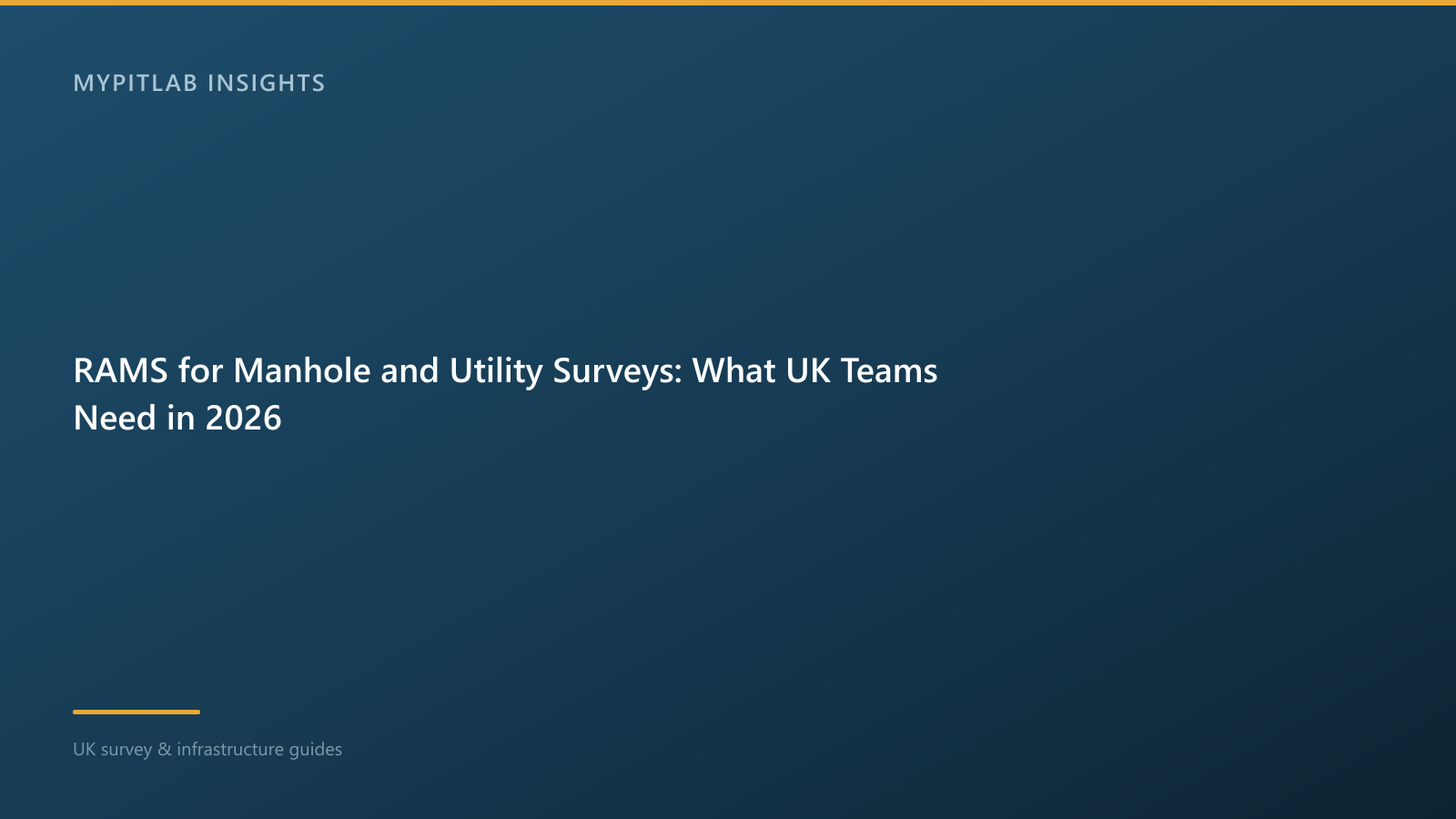 Digital RAMS generator for UK manhole and utility survey projects with risk matrix and method statement sections